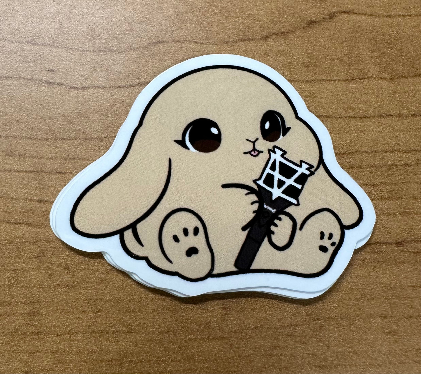 New lightstick bunny sticker