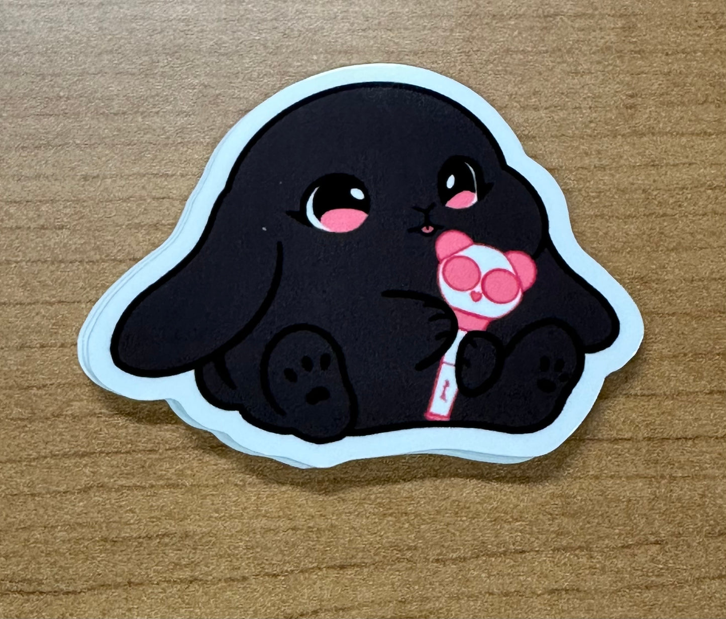 New lightstick bunny sticker