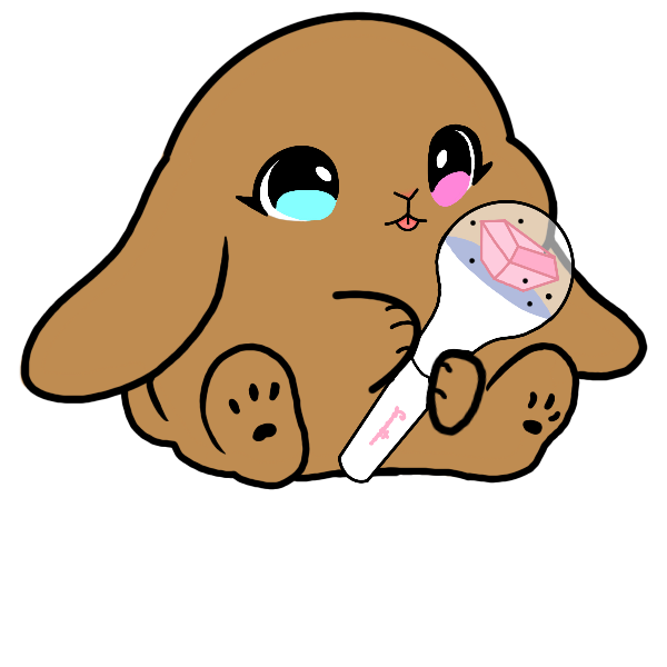 Lightstick Bunny Keychain