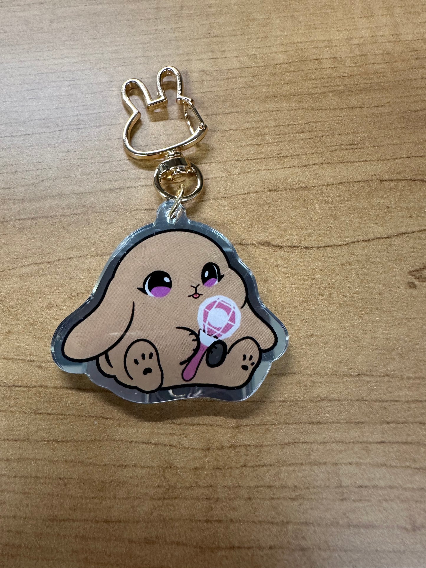 Lightstick Bunny Keychain
