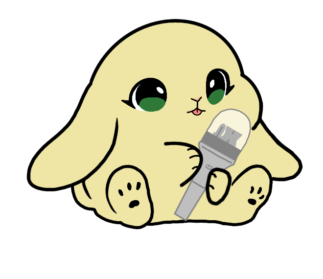 Lightstick Bunny Keychain