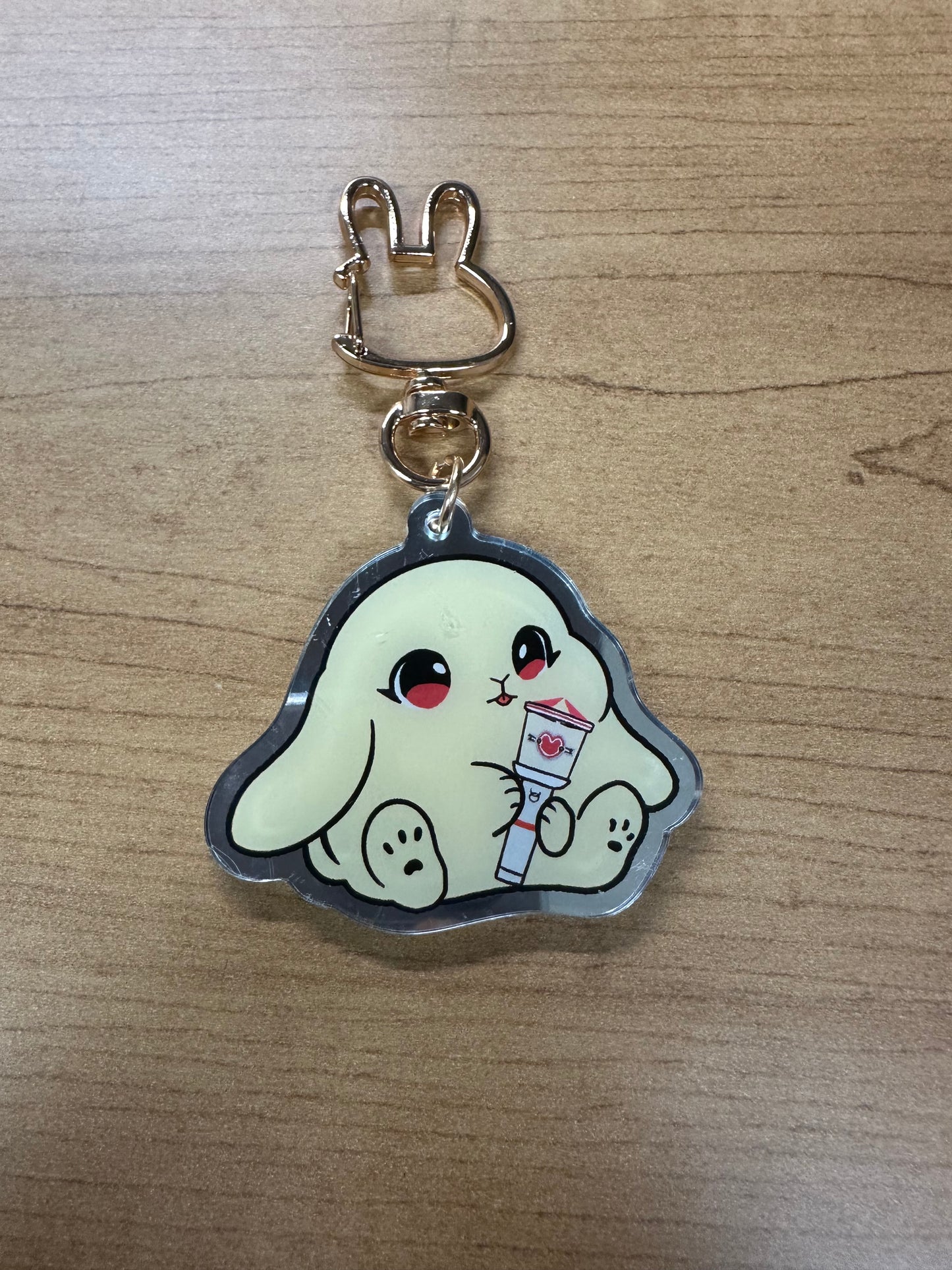 Lightstick Bunny Keychain