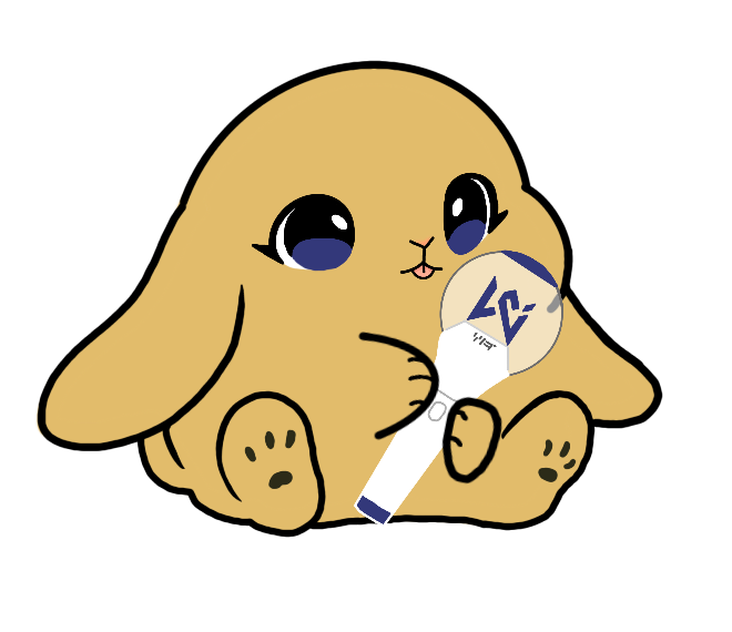 Lightstick Bunny Keychain