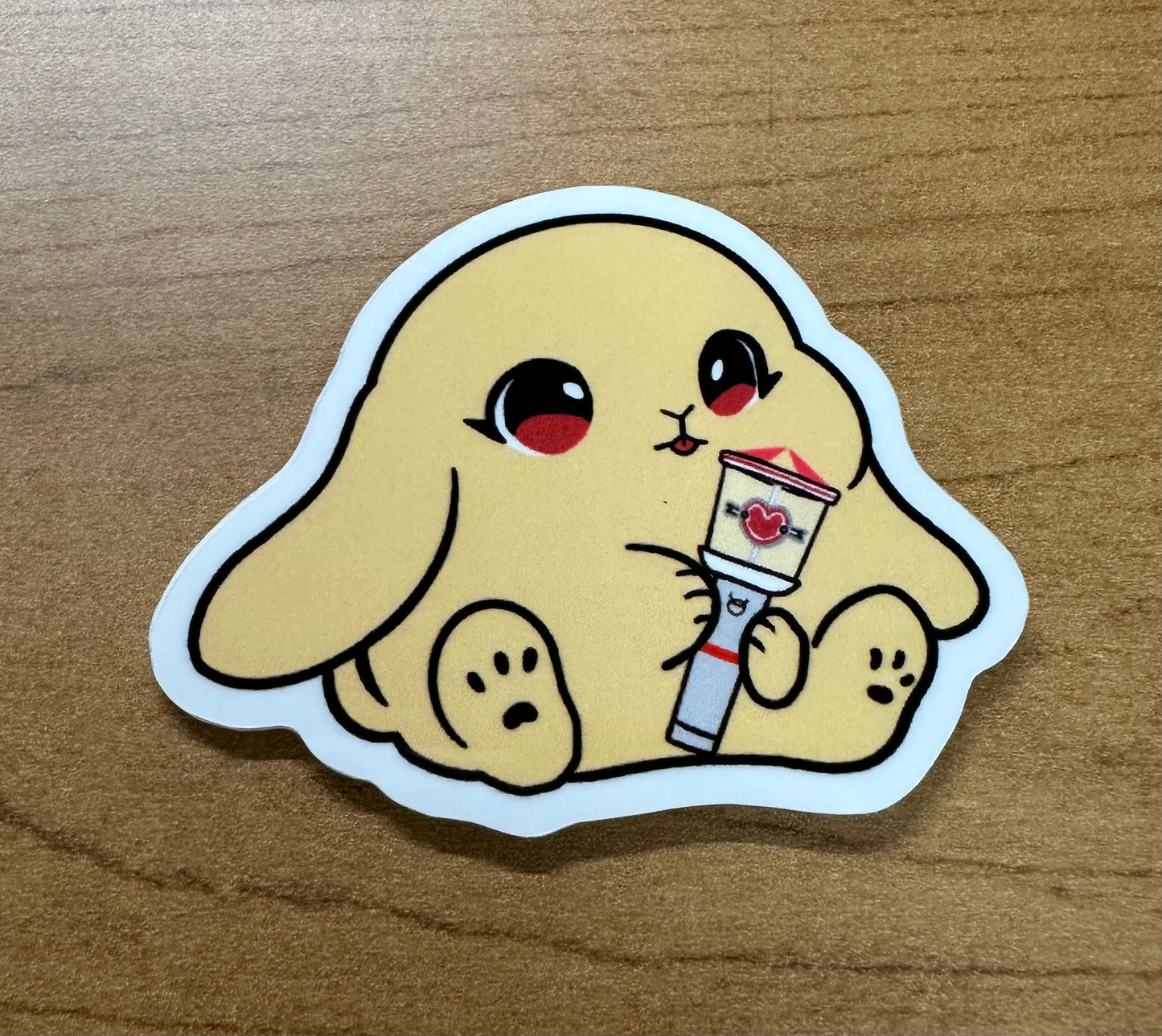 New lightstick bunny sticker