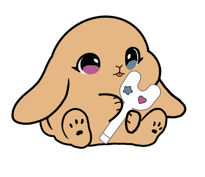Lightstick Bunny Keychain