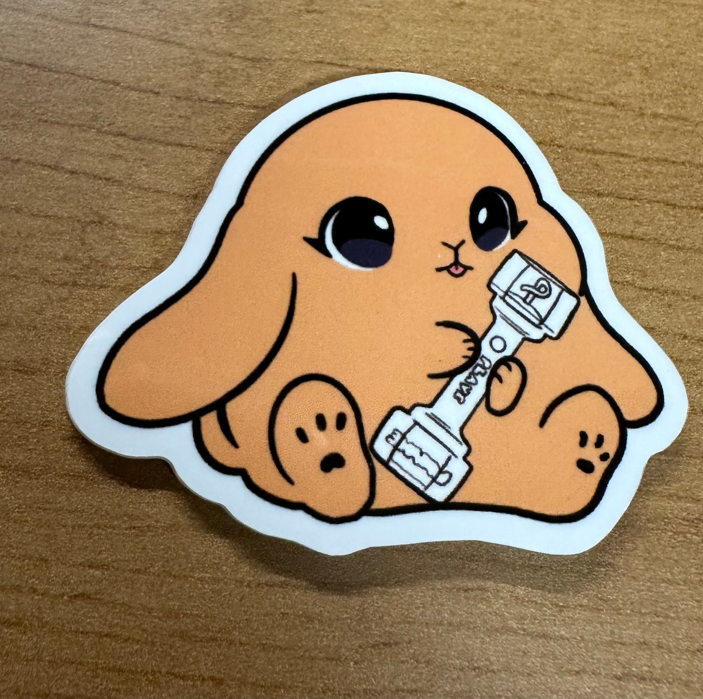 New lightstick bunny sticker