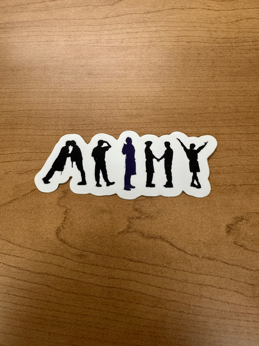 Army silhouette sticker